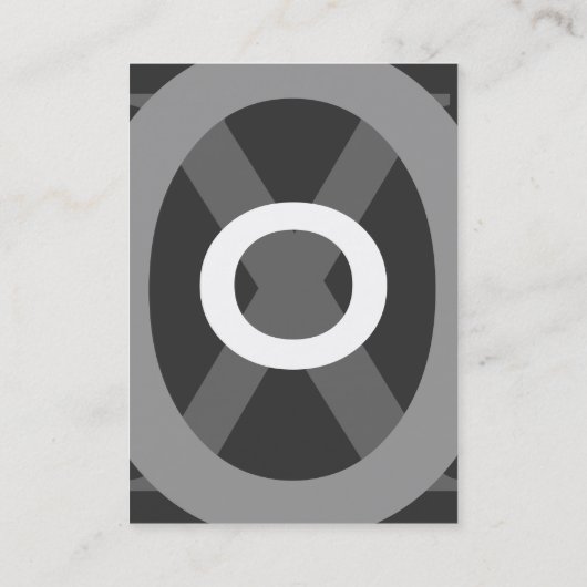 CARTE DE VISITE CERCLES BLANCS GRIS ABSTRAITS (Dos)