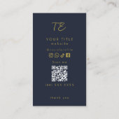 Carte de visite Cercles bleus (Dos)