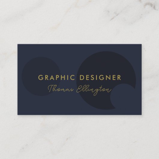 Carte de visite Cercles bleus (Devant)