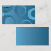 Carte De Visite Cercles bleus - affaires (Devant / Derrière)