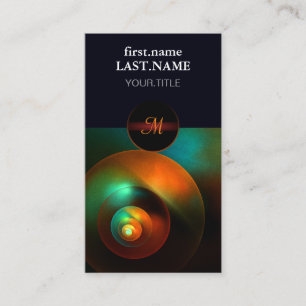 Carte De Visite Cercles colorés Motif d'art Abstrait moderne #18