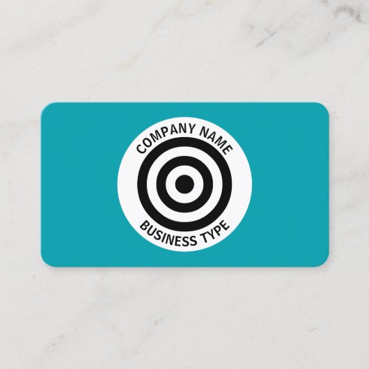 Carte De Visite Cercles concentrés - Bleu #009FAE (Devant)