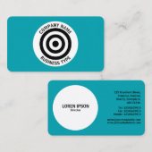 Carte De Visite Cercles concentrés - Bleu #009FAE (Devant / Derrière)