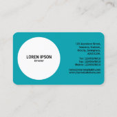 Carte De Visite Cercles concentrés - Bleu #009FAE (Dos)