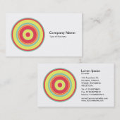 Carte De Visite Cercles concentrés colorés 01 (Devant / Derrière)