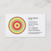 Carte De Visite Cercles concentrés colorés 01 (Dos)