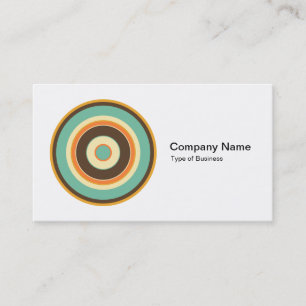 Carte De Visite Cercles concentrés colorés 02