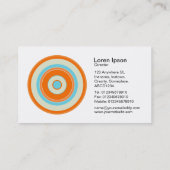 Carte De Visite Cercles concentrés colorés 03 (Dos)