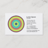 Carte De Visite Cercles concentrés colorés 04 (Dos)