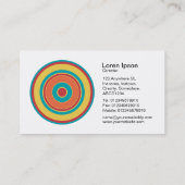 Carte De Visite Cercles concentrés colorés 05 (Dos)