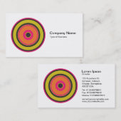 Carte De Visite Cercles concentrés colorés 06 (Devant / Derrière)