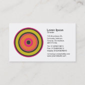 Carte De Visite Cercles concentrés colorés 06 (Dos)