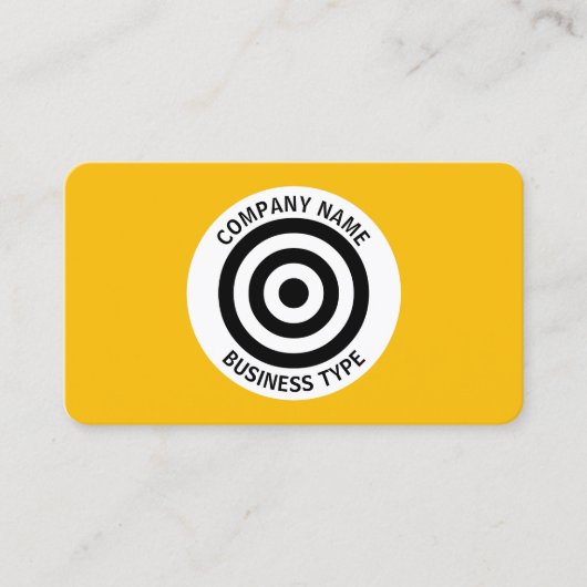 Carte De Visite Cercles concentrés - Jaune #F8BC08 (Devant)