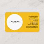 Carte De Visite Cercles concentrés - Jaune #F8BC08 (Dos)