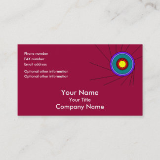 Carte De Visite Cercles concentriques - canneberge - modèle