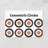 Carte De Visite Cercles Concentriques Colorés (Devant)