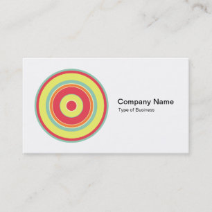 Carte De Visite Cercles concentriques colorés 01