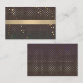 Carte De Visite Cercles confettis sans couture chocolat cacao paca (Devant / Derrière)