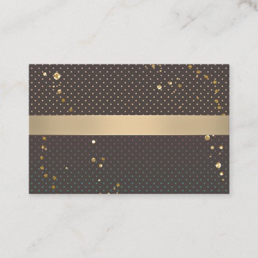 Carte De Visite Cercles confettis sans couture chocolat cacao paca (Devant)