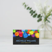 Carte de visite Cercles d'aquarelle Abstrait (Debout devant)