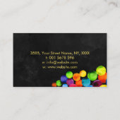 Carte de visite Cercles d'aquarelle Abstrait (Dos)