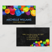 Carte de visite Cercles d'aquarelle Abstrait (Devant / Derrière)