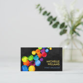 Carte de visite Cercles d'aquarelle Abstrait (Debout devant)