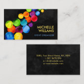 Carte de visite Cercles d'aquarelle Abstrait (Devant / Derrière)