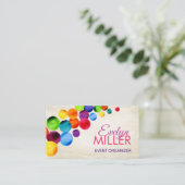 Carte De Visite Cercles d'aquarelle Abstraits (Debout devant)