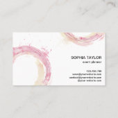 Carte De Visite Cercles d'aquarelle modernes Abstraits (Dos)