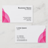 Carte De Visite Cercles d'arête - Rose chaud (Devant / Derrière)