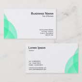 Carte De Visite Cercles d'arête - Turquoise (Devant / Derrière)