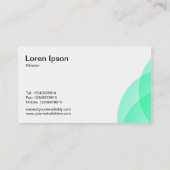 Carte De Visite Cercles d'arête - Turquoise (Dos)