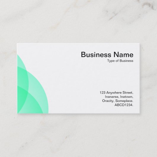 Carte De Visite Cercles d'arête - Turquoise (Devant)