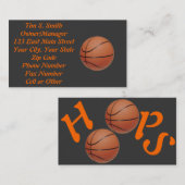 Carte De Visite Cercles de basket-ball (Devant / Derrière)