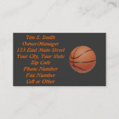 Carte De Visite Cercles de basket-ball (Devant)