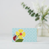 Carte De Visite Cercles de bleus layette ; Coccinelle (Debout devant)