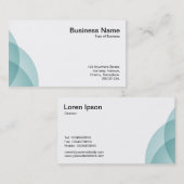 Carte De Visite Cercles de bord - bleu clair vert (Devant / Derrière)
