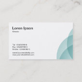 Carte De Visite Cercles de bord - bleu clair vert (Dos)