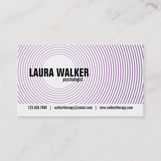 Carte De Visite Cercles d'hypnose - pourpre (Devant)