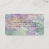 Carte De Visite Cercles d'or élégant Lotus Pearl Holographique (Dos)