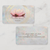 Carte De Visite Cercles d'or élégant moderne Lotus Holographic Opa (Devant / Derrière)