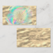 Carte De Visite Cercles d'or moderne Lotus Holographic Inc (Devant / Derrière)