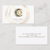 Carte De Visite Cercles d'or Sun de lune professionnelle (Devant / Derrière)