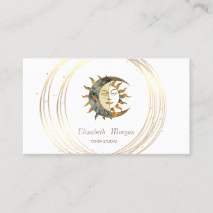Carte De Visite Cercles d'or Sun de lune professionnelle
