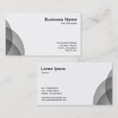 Carte De Visite Cercles Edge - Noir 50 pc (Devant / Derrière)