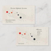 Carte De Visite Cercles et lignes en noir et rouge (Devant / Derrière)