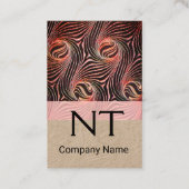 Carte De Visite CERCLES ÉTRANGES, EAUX Rouge Brown Abstrait Kraft (Dos)