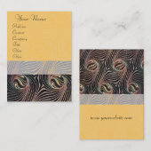 Carte De Visite CERCLES ÉTRANGES ET ÉPAULES Brown Jaune Abstrait (Devant / Derrière)