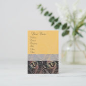 Carte De Visite CERCLES ÉTRANGES ET ÉPAULES Brown Jaune Abstrait (Debout devant)